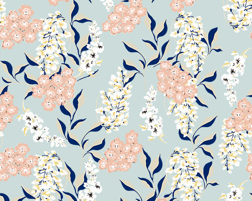 植物花朵拼接印花图案服装纺织数码印花花型素材