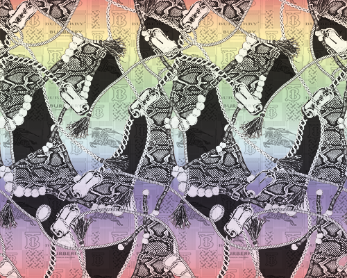 几何图案格子字母BURBERRY印花服装纺织数码印花花型素材