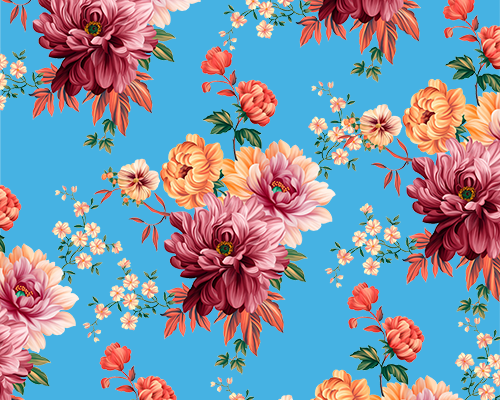 植物牡丹花朵印花图案服装纺织数码印花花型素材