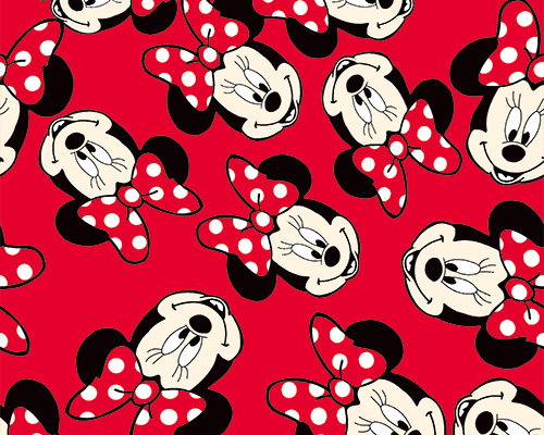迪士尼米妮印花图案服装纺织数码印花花型素材