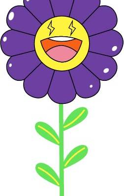 卡通植物花朵印花图案服装裁片T恤卫衣烫图印花花型素材