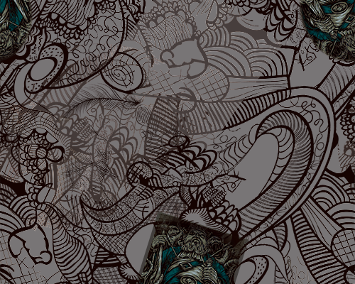 复古花纹印花图案服装纺织数码印花花型素材