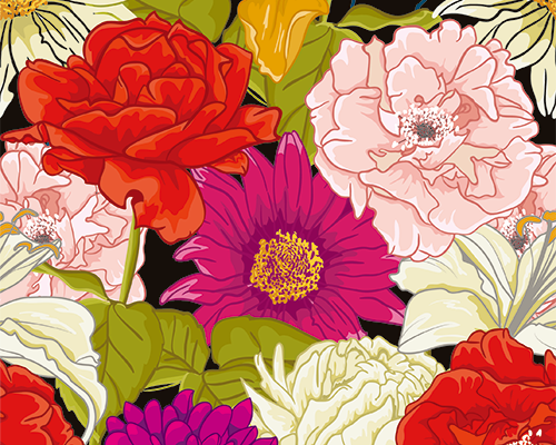 植物牡丹花朵印花图案服装纺织数码印花花型素材