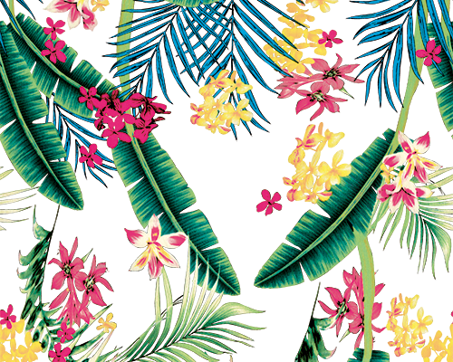 植物叶子花朵印花图案服装纺织数码印花花型素材