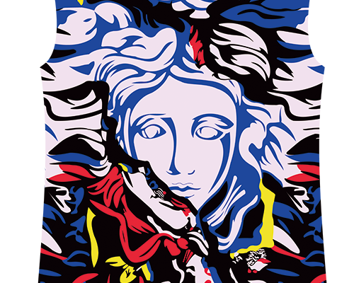 几何涂鸦范思哲印花图案服装裁片T恤卫衣烫图印花花型素材