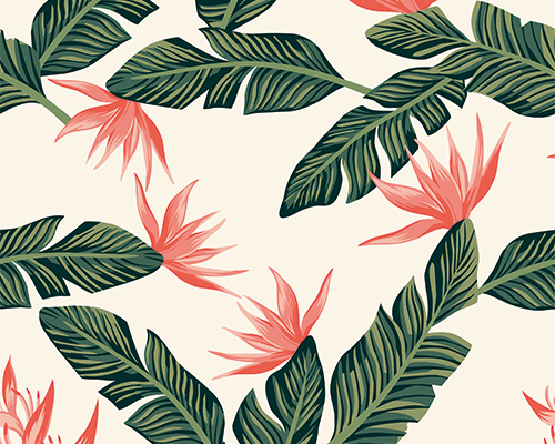 植物叶子花朵印花图案服装纺织数码印花花型素材