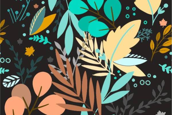 植物叶子印花图案服装纺织数码印花花型素材