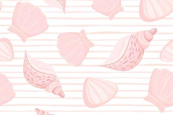 几何条子小海螺贝壳印花图案服装纺织数码印花花型素材