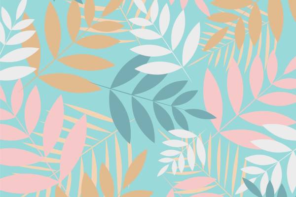 植物叶子印花图案服装纺织数码印花花型素材