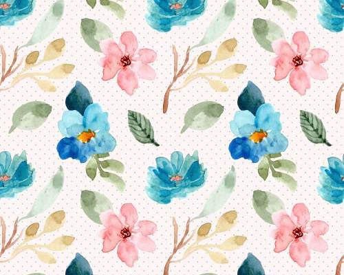 植物花朵小圆点印花图案服装纺织数码印花花型素材