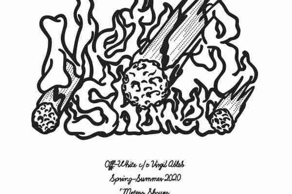 火焰字母潮牌印花图案服装裁片T恤卫衣烫图印花花型素材