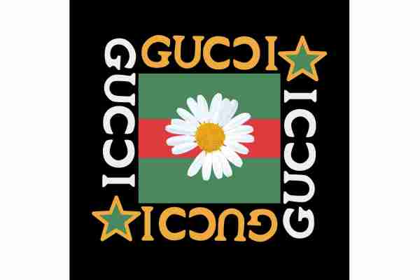 字母潮牌植物小皱菊印花图案服装裁片T恤卫衣烫图印花花型素材