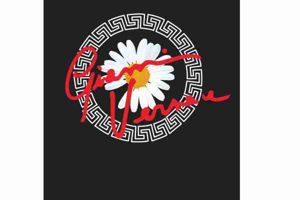 植物小皱菊字母潮牌印花图案服装裁片T恤卫衣烫图印花花型素材