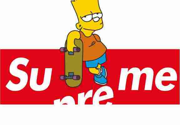 字母Supreme辛普森一家潮牌印花图案服装裁片T恤卫衣烫图印花花型素材