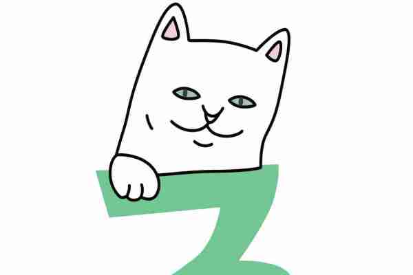 字母猫咪印花图案服装裁片T恤卫衣烫图印花花型素材