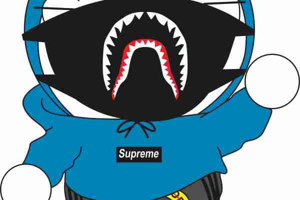 潮牌Superman哆啦A梦印花图案服装裁片T恤卫衣烫图印花花型素材