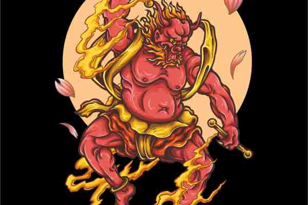 人物火神印花图案服装裁片T恤卫衣烫图印花花型素材