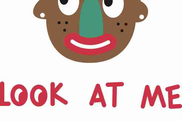 卡通黑人字母潮牌印花服装裁片T恤卫衣烫图印花花型素材