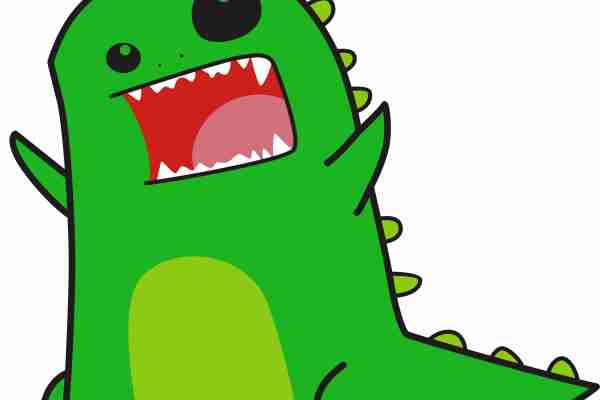 可爱卡通恐龙印花图案服装裁片T恤卫衣烫图印花花型素材