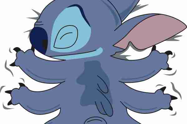 卡通史迪仔印花图案服装裁片T恤卫衣烫图印花花型素材