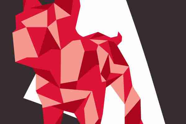 棱型狗字母印花图案服装裁片T恤卫衣烫图印花花型素材