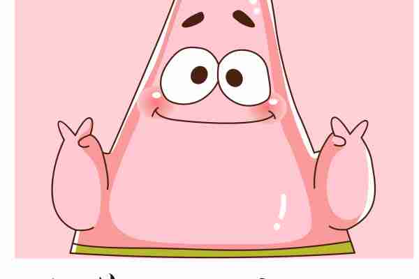 卡通动漫派大星印花图案服装裁片T恤卫衣烫图印花花型素材