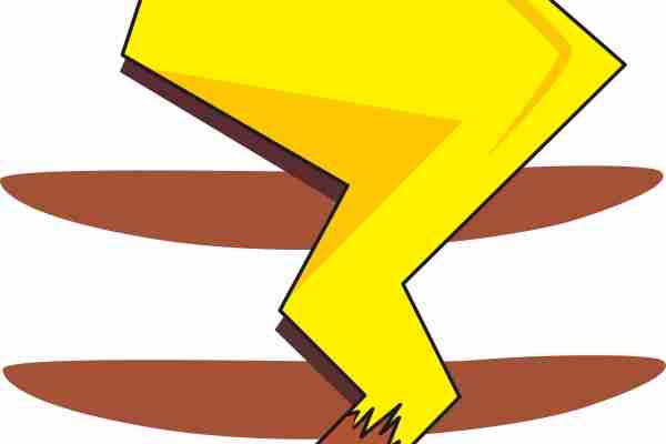 卡通动漫皮卡丘尾巴印花图案服装裁片T恤卫衣烫图印花花型素材