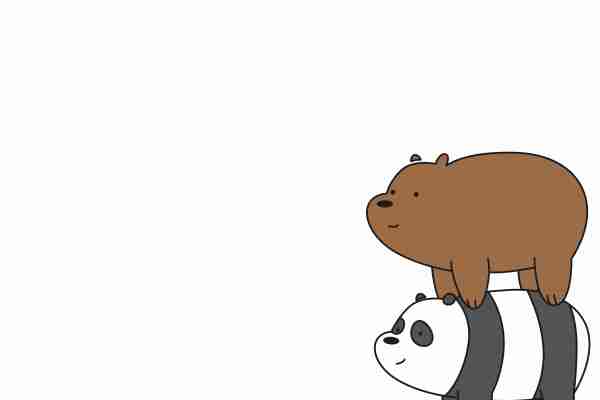 三只熊字母印花图案服装裁片T恤卫衣烫图印花花型素材