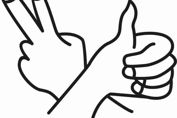 卡通手势印花图案服装裁片T恤卫衣烫图印花花型素材