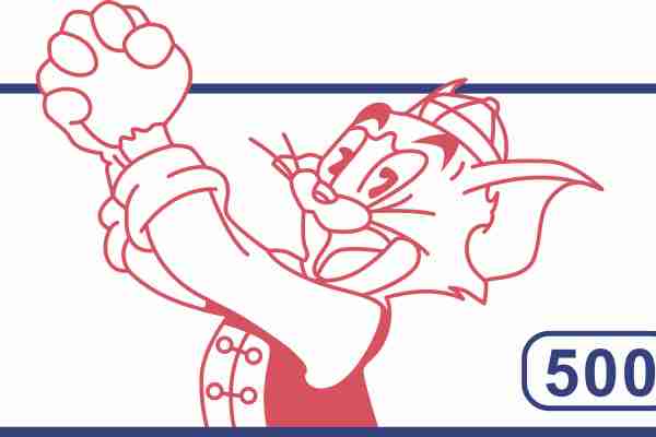 卡通动漫汤姆猫印花图案服装裁片T恤卫衣烫图印花花型素材