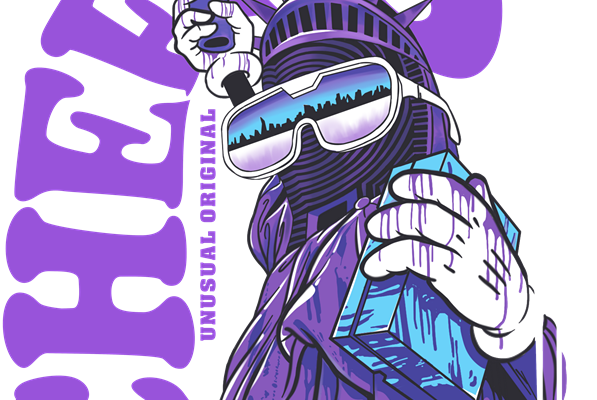 卡通动漫字母涂鸦潮牌印花服装裁片T恤卫衣烫图印花花型素材