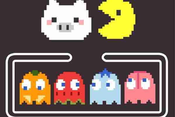 像素豆豆印花图案服装裁片T恤卫衣烫图印花花型素材