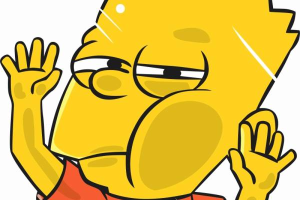 卡通动漫辛普森潮牌印花图案服装裁片T恤卫衣烫图印花花型素材