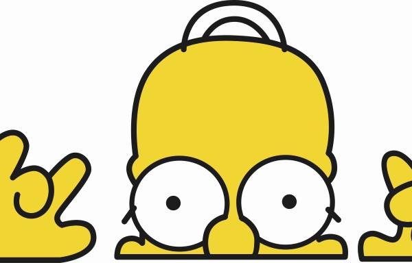 卡通动漫辛普森爸爸潮牌印花图案服装裁片T恤卫衣烫图印花花型素材