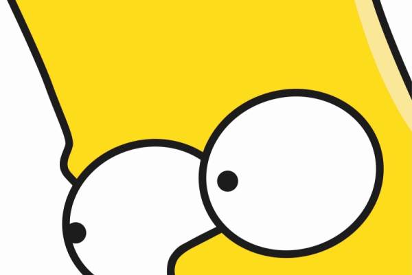 卡通动漫辛普森偷看印花图案服装裁片T恤卫衣烫图印花花型素材