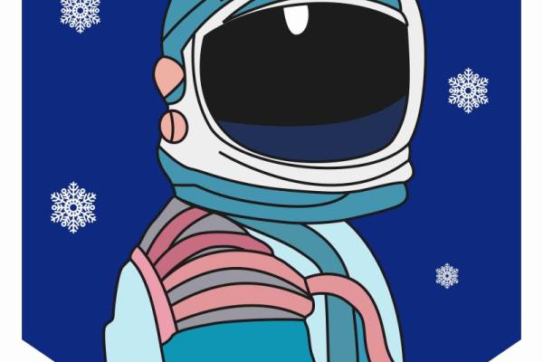 徽章宇航员字母印花图案服装裁片T恤卫衣烫图印花花型素材