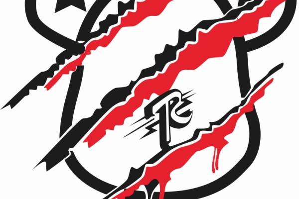 爪印暴力熊潮牌印花服装裁片T恤卫衣印花花型素材