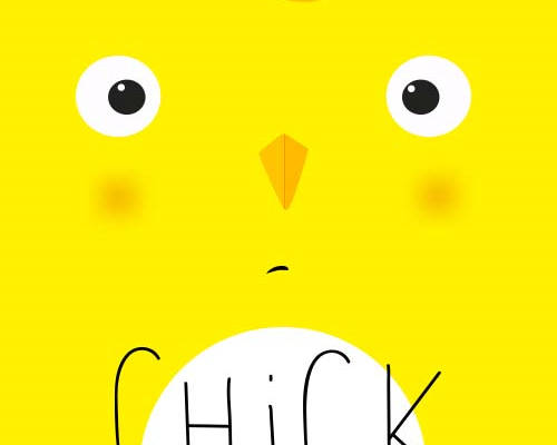 卡通动物小鸡印花图案服装裁片T恤卫衣烫图印花花型素材