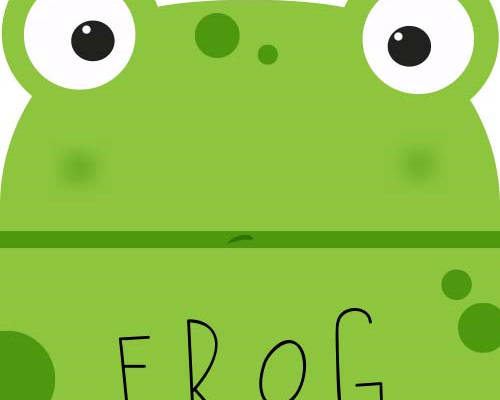 卡通动物小青蛙印花图案服装裁片T恤卫衣烫图印花花型素材