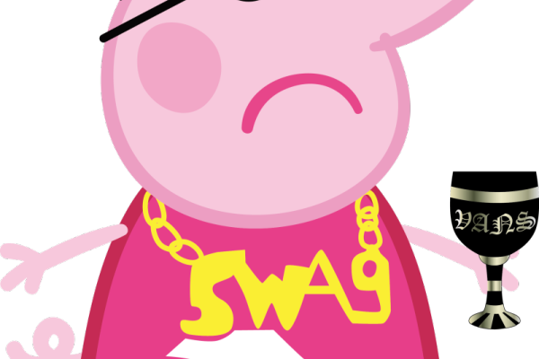 卡通动漫爆款小猪佩奇字母潮牌印花图案服装裁片T恤卫衣烫图印花花型素材