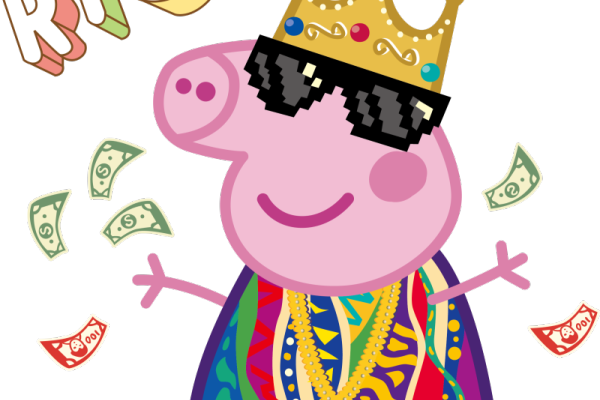 卡通动漫爆款小猪佩奇字母潮牌印花图案服装裁片T恤卫衣烫图印花花型素材