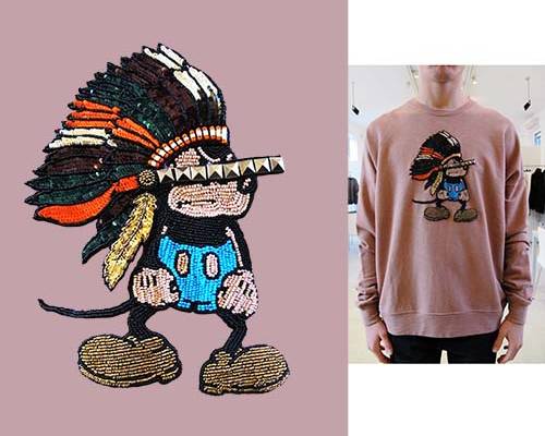 卡通动物迪斯尼米奇印花图案服装裁片T恤卫衣烫图印花花型素材