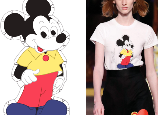 迪斯尼米奇印花图案服装裁片T恤卫衣烫图印花花型素材