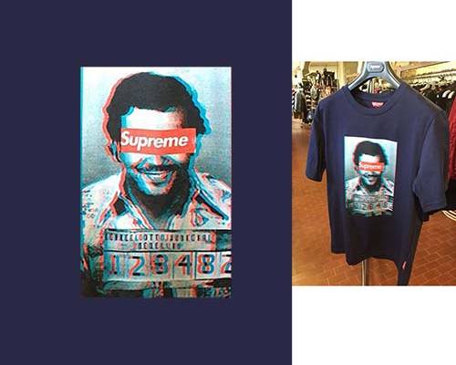 潮牌Supreme人物印花图案服装裁片T恤卫衣烫图印花花型素材