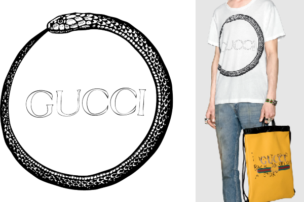 GUCCI古驰蛇潮牌印花图案服装裁片T恤卫衣烫图印花花型素材