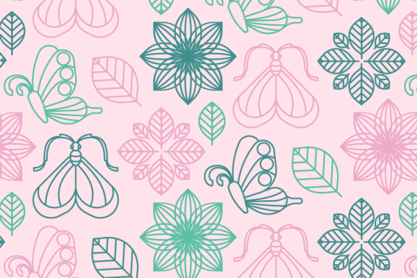 几何植物花朵蝴蝶印花图案服装纺织数码印花花型素材