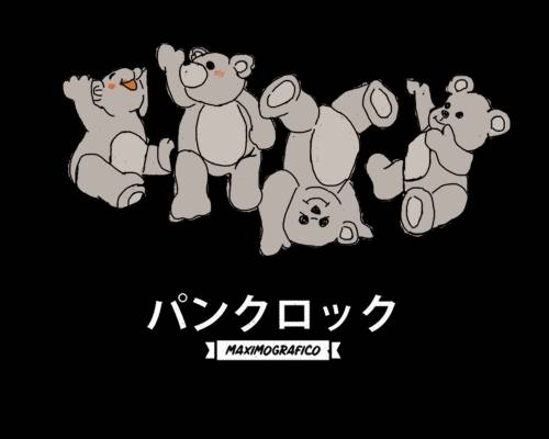 卡通小熊潮牌印花图案服装裁片T恤卫衣烫图印花花型素材