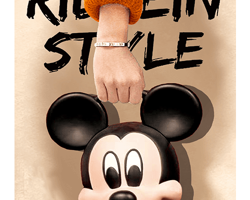 卡通迪士尼米奇字母印花图案服装裁片T恤卫衣烫图印花花型素材