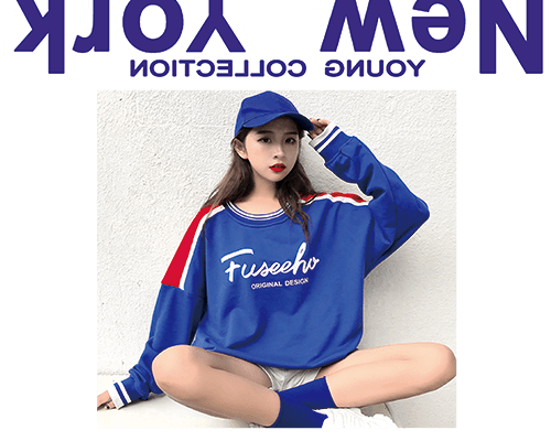 字母美女印花图案服装裁片T恤卫衣烫图印花花型素材