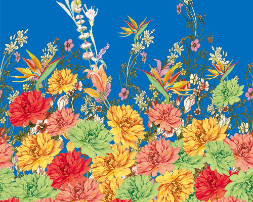 植物花朵牡丹花印花图案服装纺织数码印花花型素材